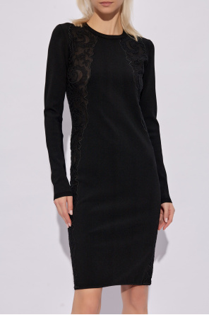 Versace flared dress with long sleeves