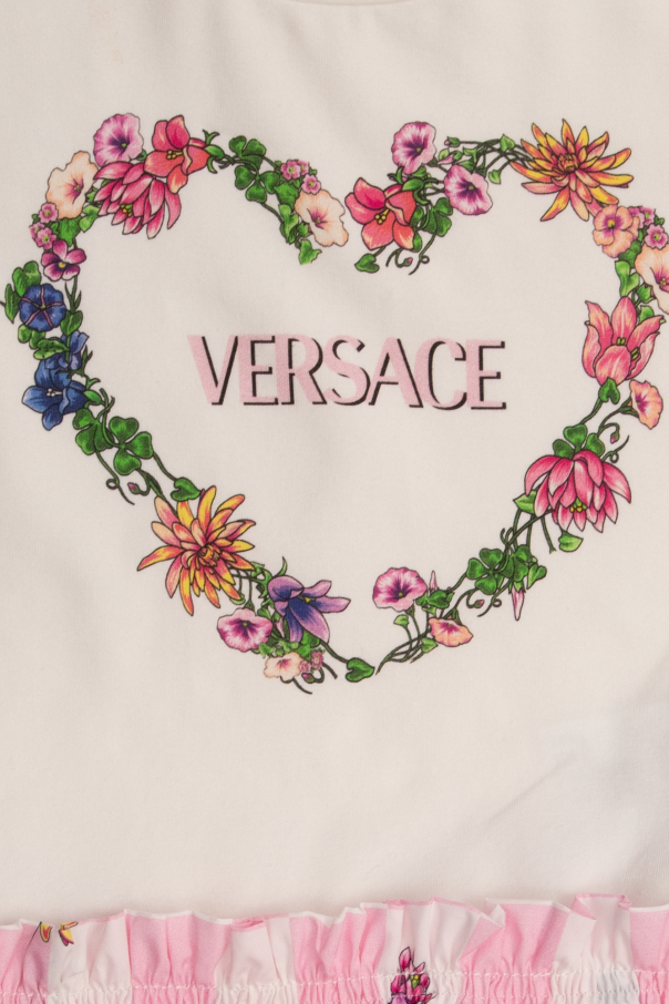 Versace Kids Sukienka z motywem kwiatowym
