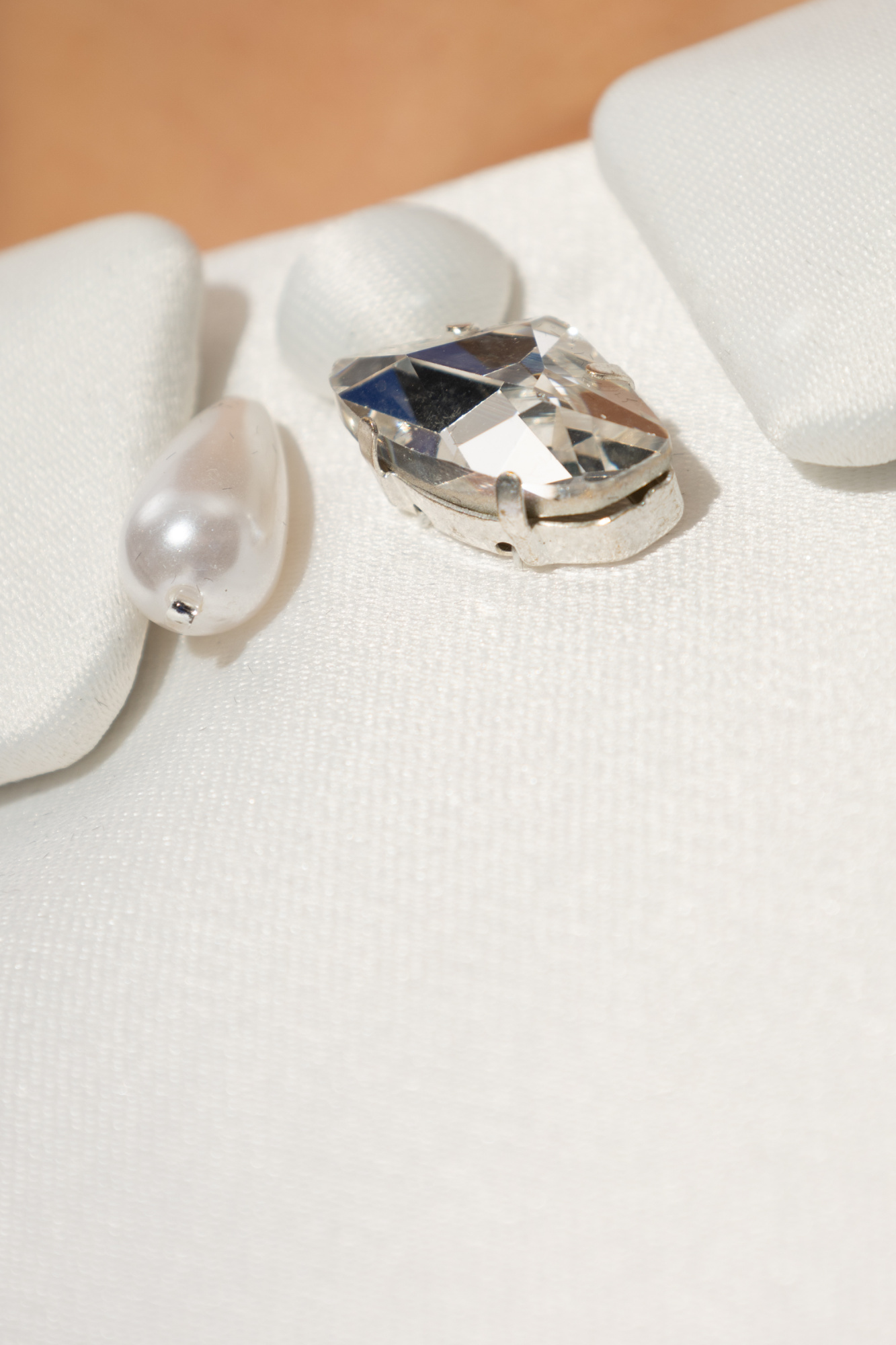 White Dress with appliqués at the neckline Versace - Vitkac GB