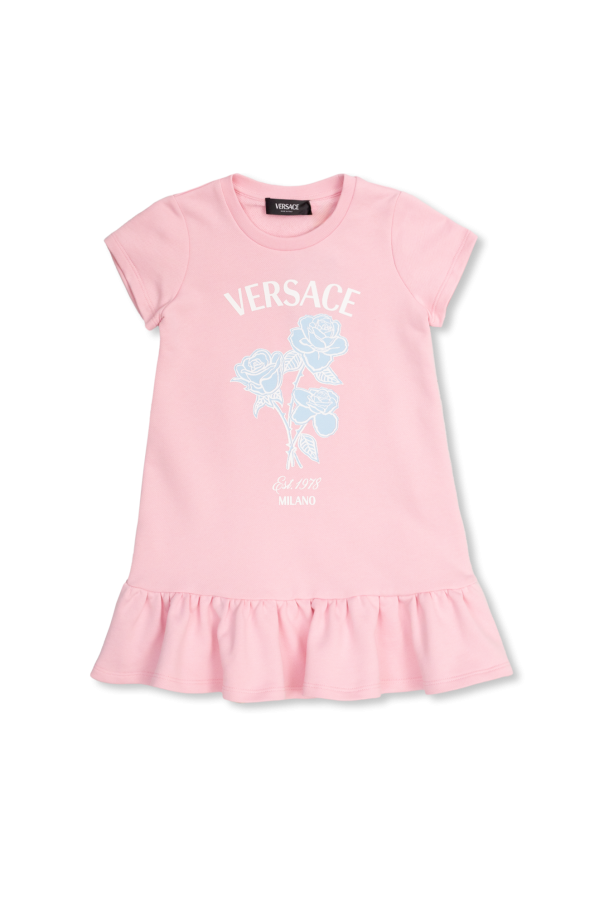 Sweatshirt dress with ruffle od Versace Kids