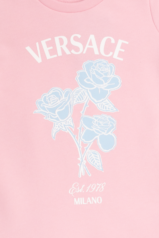 Versace Kids Sweatshirt dress with ruffle