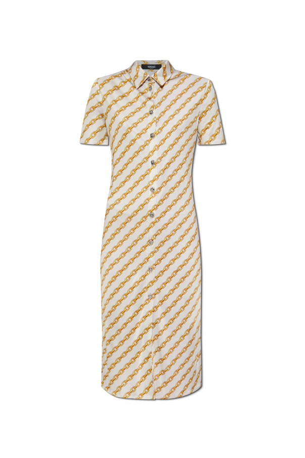 Dress with Gold Chain Stripes print, zdjęcie 1 Dress with Gold Chain Stripes print od Versace