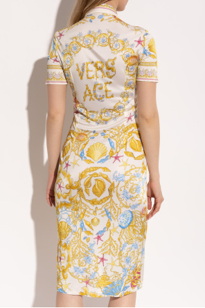 Versace Vestido con estampado "Barocco"