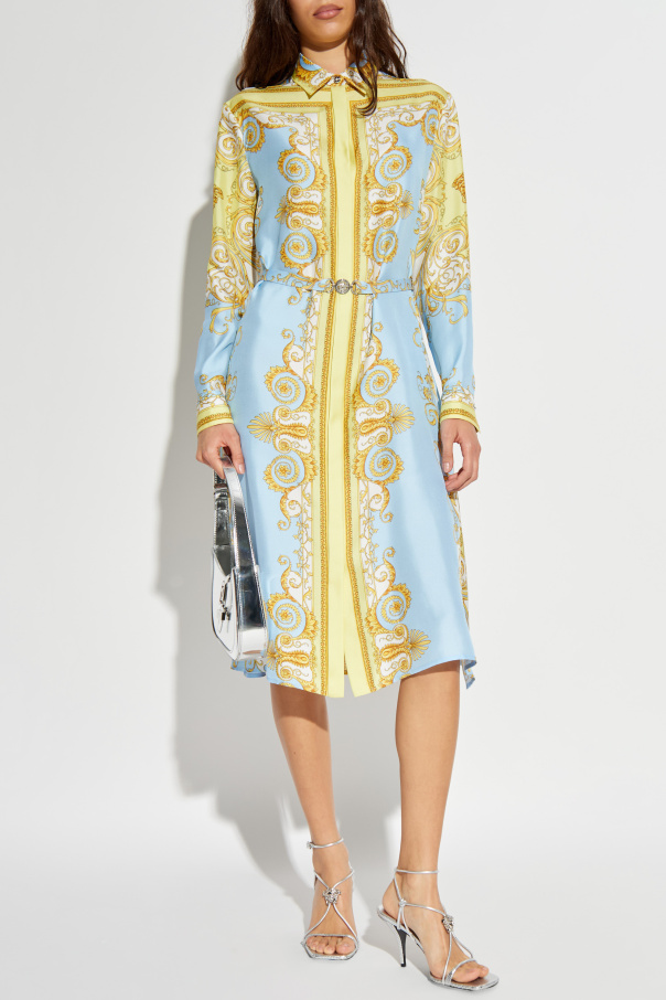 Versace Silk dress with belt