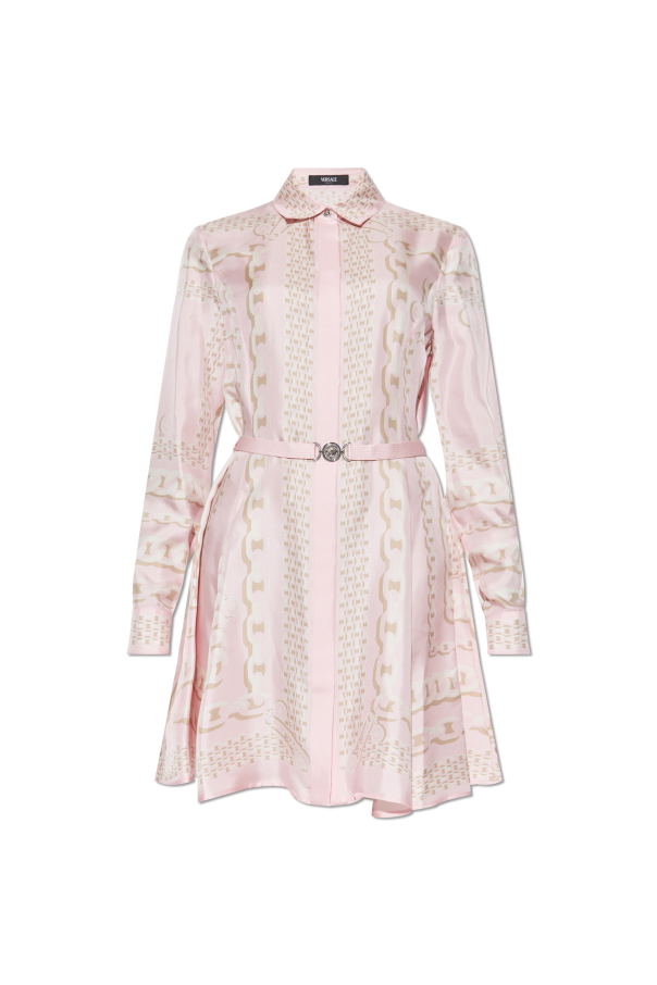 Silk dress with Barocco Chain pattern, zdjęcie 1 Silk dress with Barocco Chain pattern od Versace