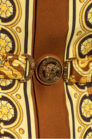 Versace Vestido de seda con cinturón