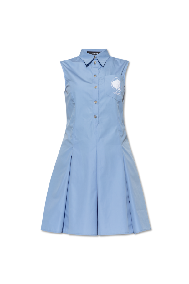 Versace Ärmelloses Baumwollkleid