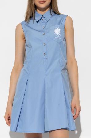 Versace Ärmelloses Baumwollkleid