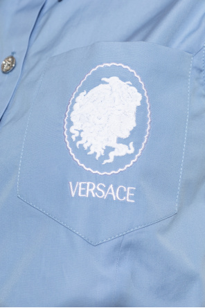 Versace Ärmelloses Baumwollkleid