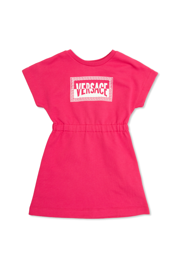 Dress with printed logo od Versace Kids