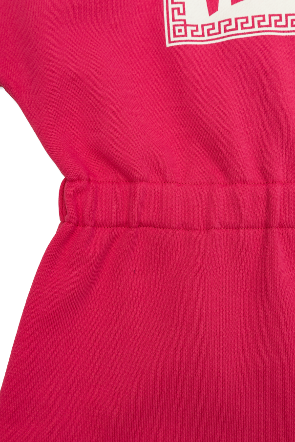 Versace Kids Kleid mit aufgedrucktem Logo