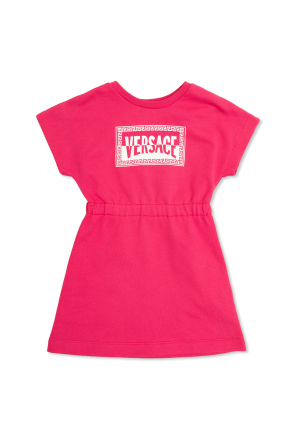 Dress with printed logo