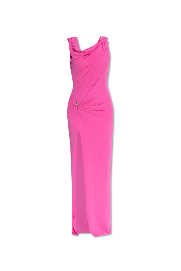 Versace Dress with decorative safety pin and draping