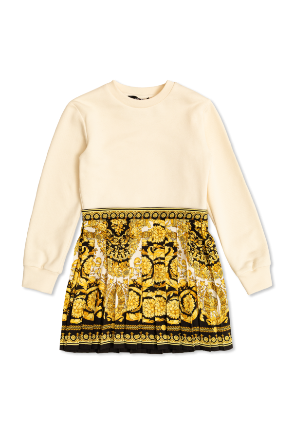 Dress with pleated skirt od Versace Kids