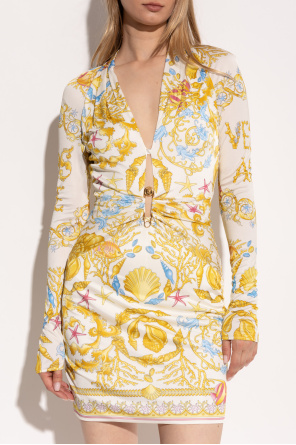 Versace Vestido con estampado "Underwater Barocco"