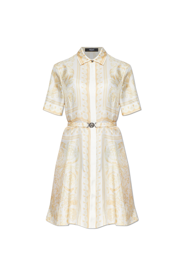 Silk dress with a belt od Versace