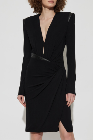 Versace Sukienka z dekoracyjnym drapowaniem