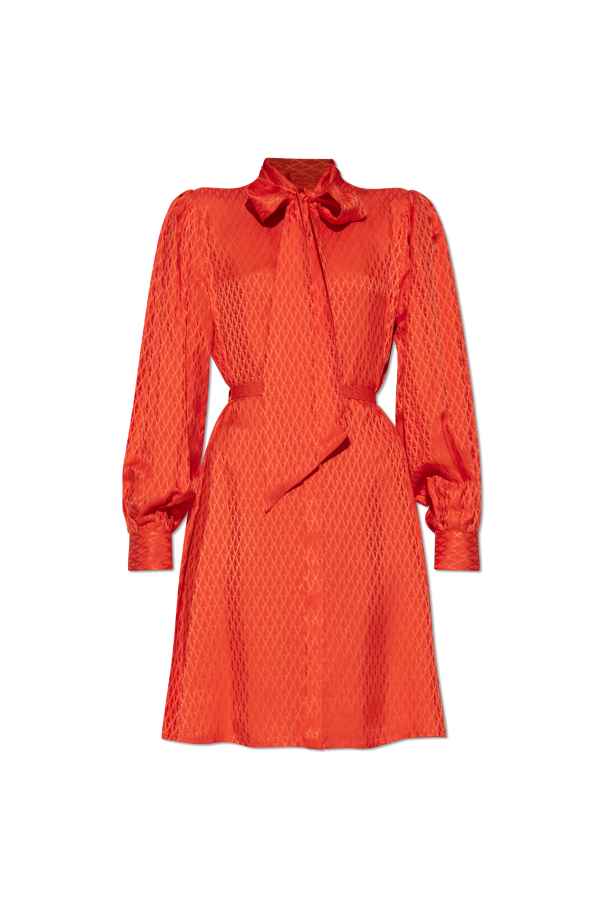 Dress with a belt at the waist od Versace