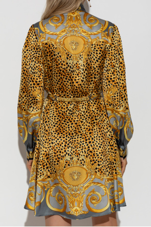 Versace Silk dress with waist belt