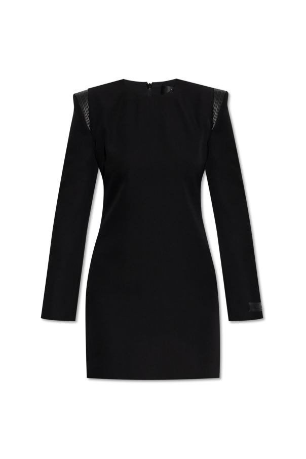 Dress with leather inserts od Versace
