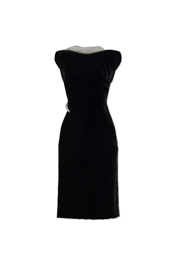Velvet dress with shimmering crystals od Versace