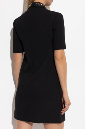 Versace Vestido con aplicaciones en el cuello