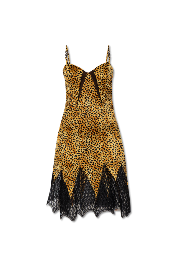 Silk dress with animal print od Versace