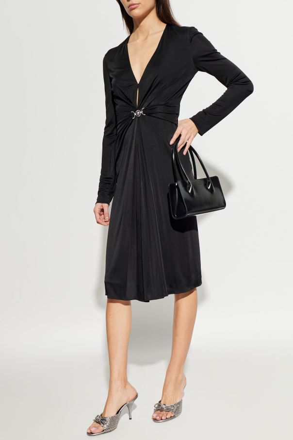 Versace Kleid mit dekorativer Drapierung in der Taille