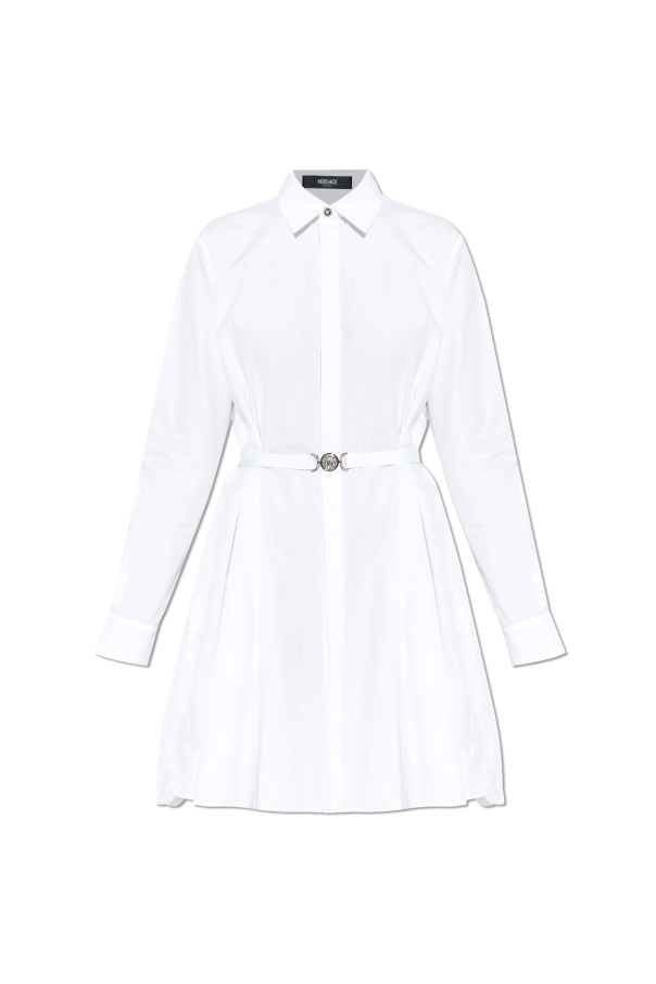 Shirt with lace inserts od Versace