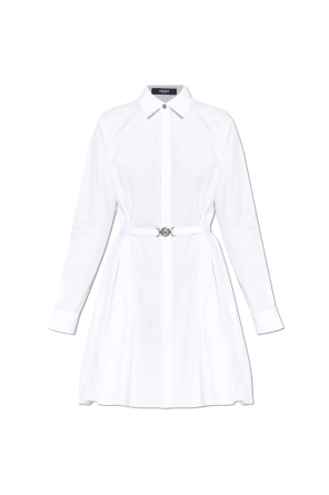 Shirt with lace inserts