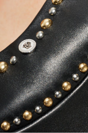 Versace Schulterfreies Lederkleid