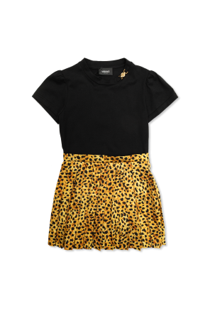 Kleid aus kombinierten Materialien