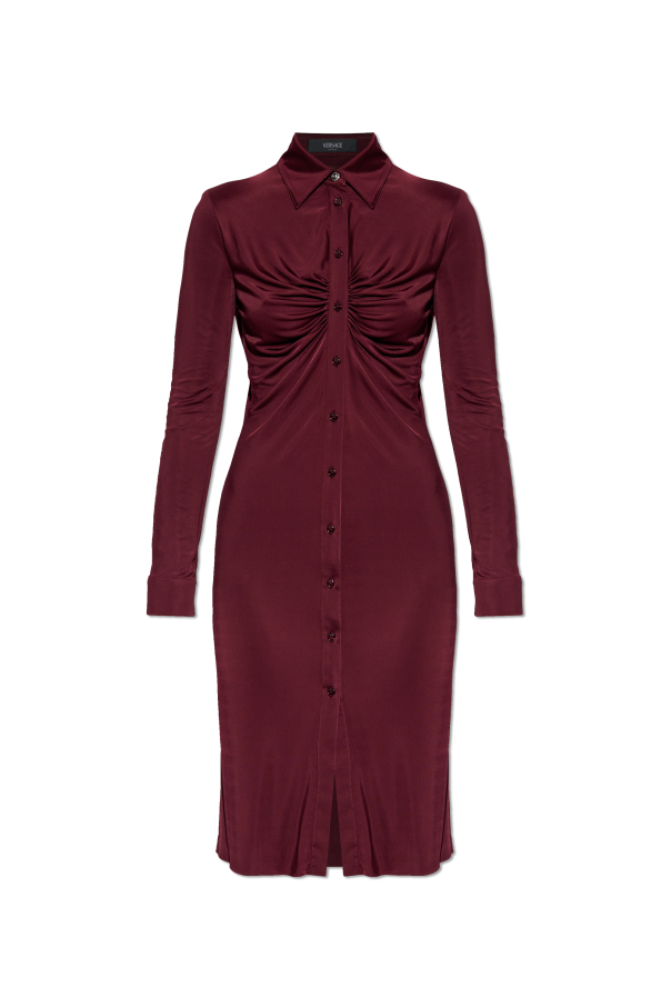 Dress with decorative draping od Versace