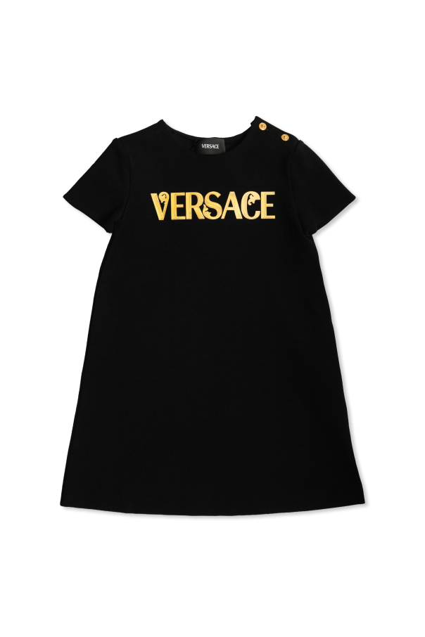 Dress with printed logo od Versace Kids