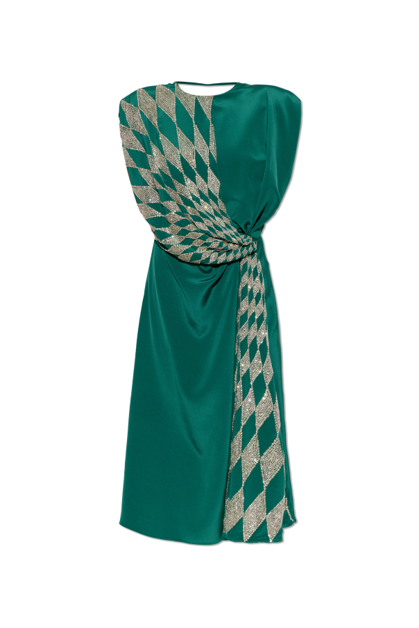 Silk dress with shimmering crystals od Versace