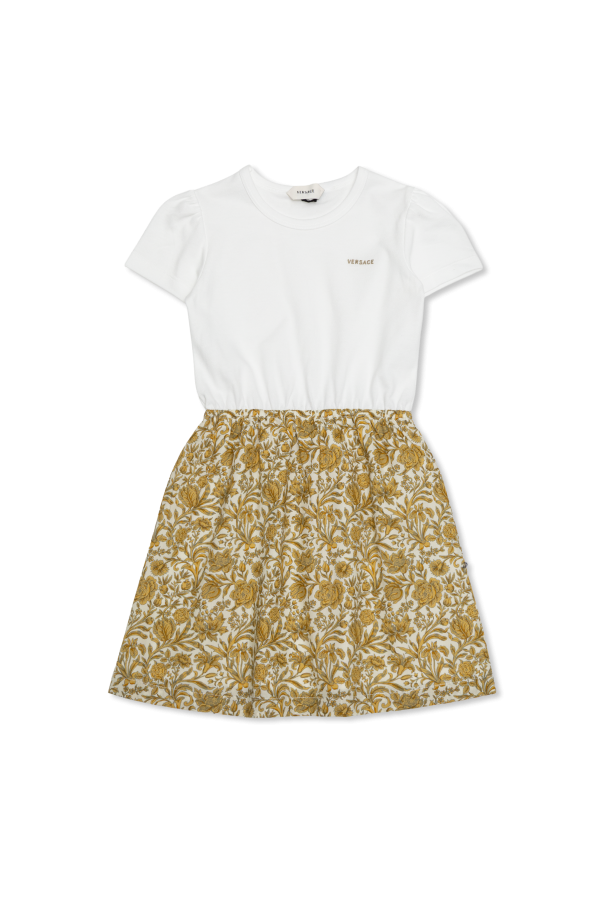 Cotton dress with print od Versace Kids