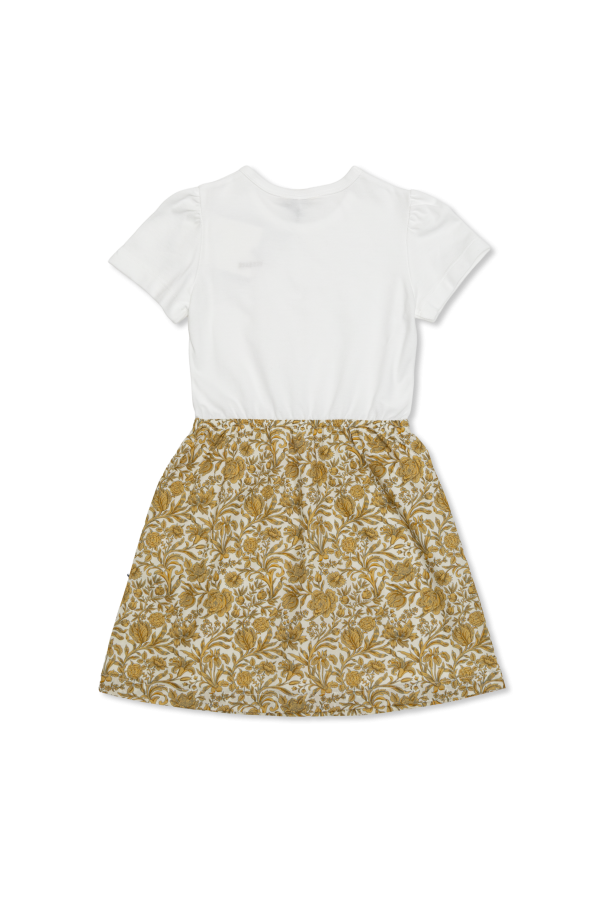 Versace Kids Cotton dress with print