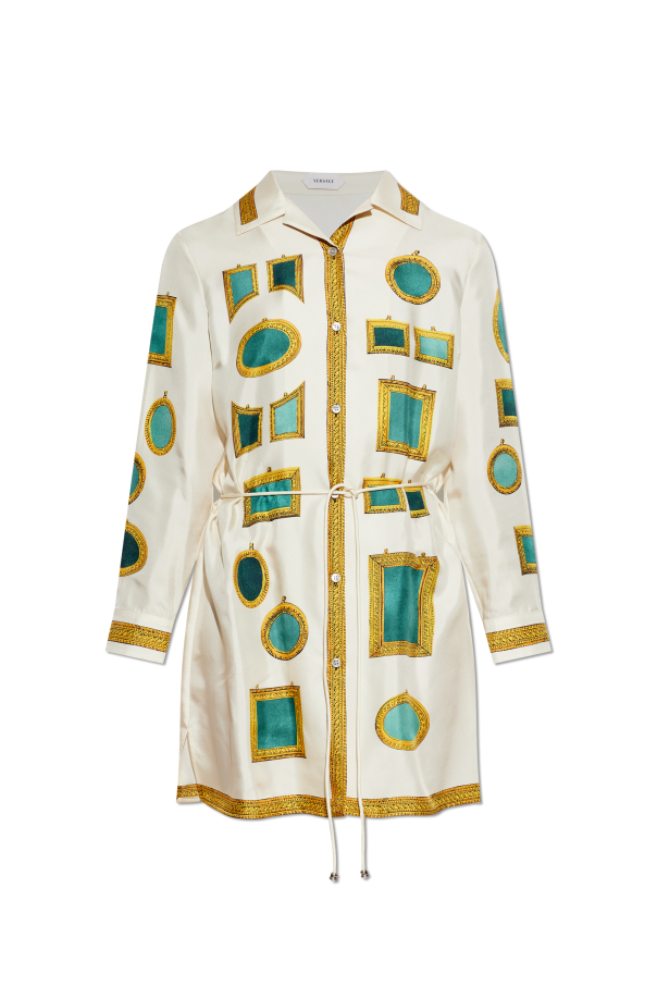 Silk dress with 