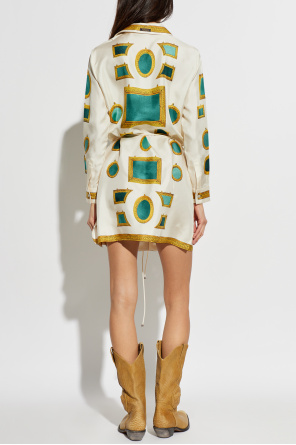 Versace Silk dress with "The Gallery" print