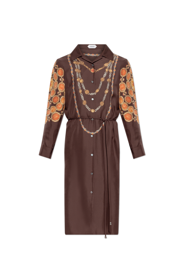 Silk dress with 