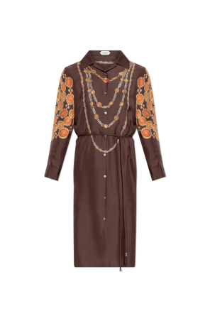 Silk dress with "The Lover" print