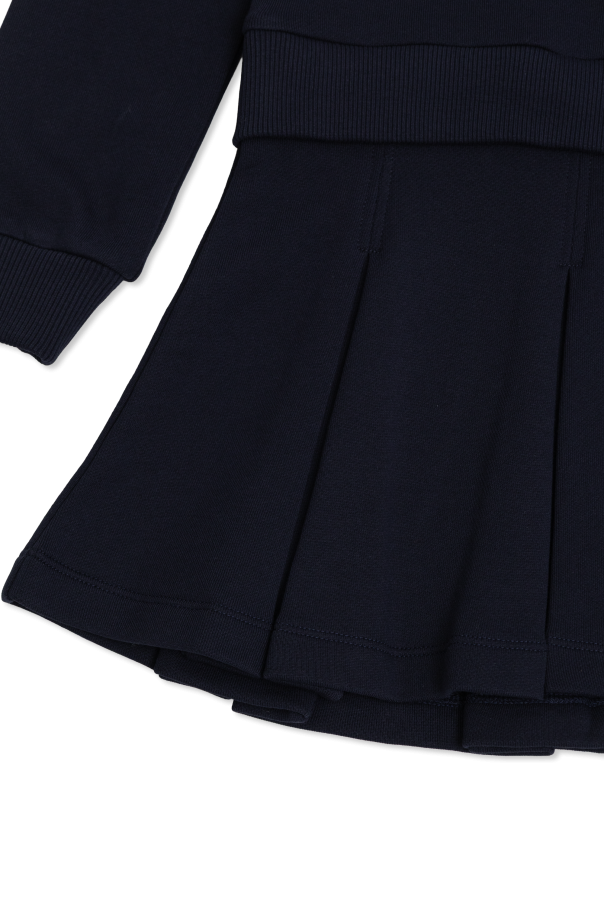Versace Kids Bawełniana sukienka z wyszytym logo