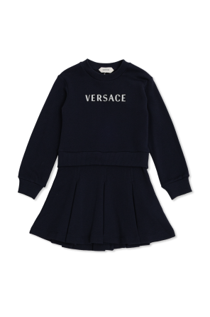 Vestido de algodón con logotipo bordado