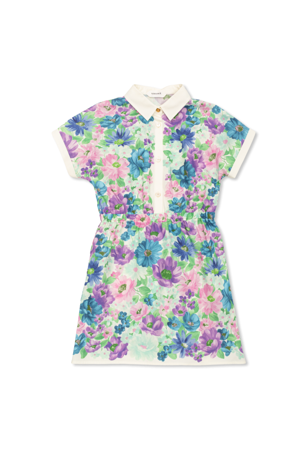 Floral print dress od Versace Kids