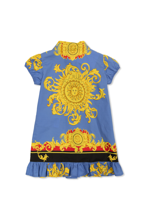 Versace Kids Dress with "The Sun Baby" print