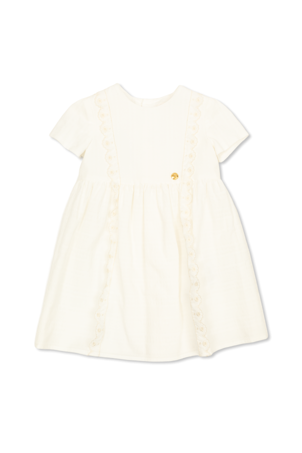Cotton dress with appliqué od Versace Kids