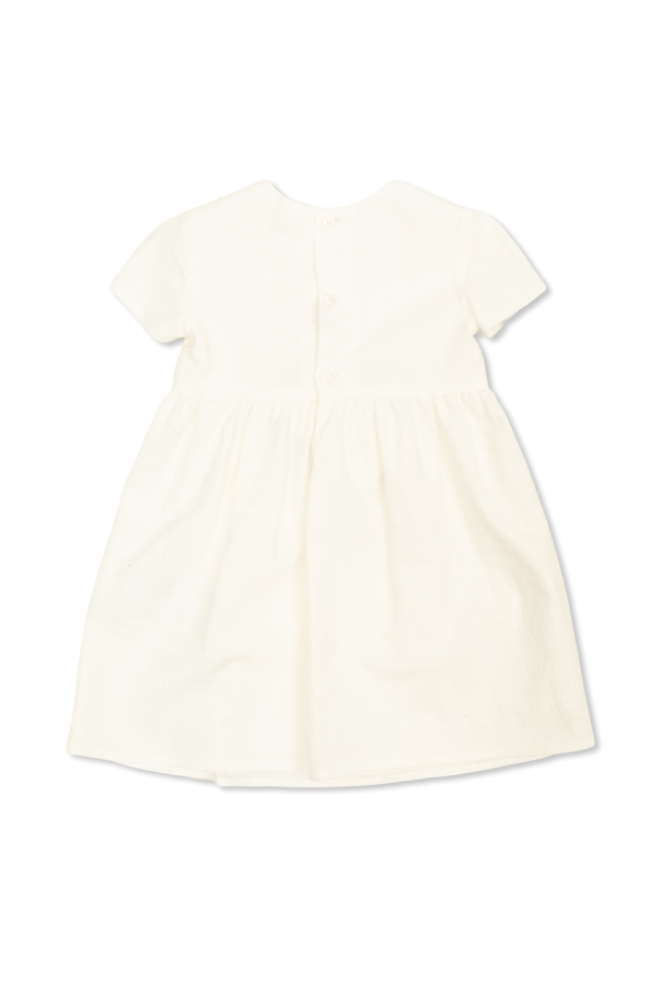 Versace Kids Cotton dress with appliqué