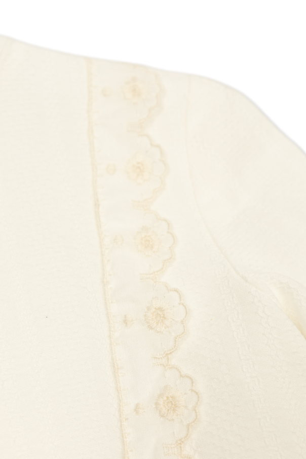 Versace Kids Cotton dress with appliqué