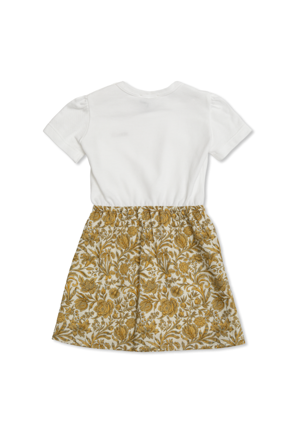 Versace Kids Cotton dress with print