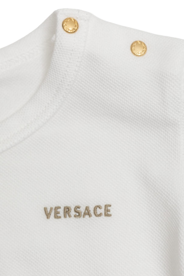 Versace Kids Cotton dress with print